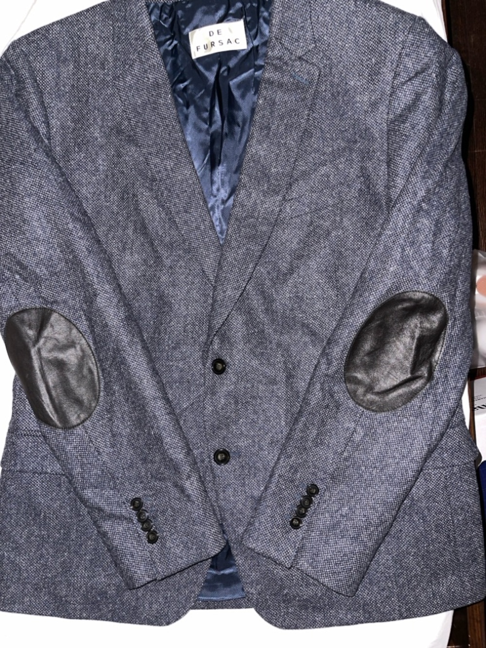 Fursac Wool tweed charcoal Gray Blazer - Picture 14 of 15